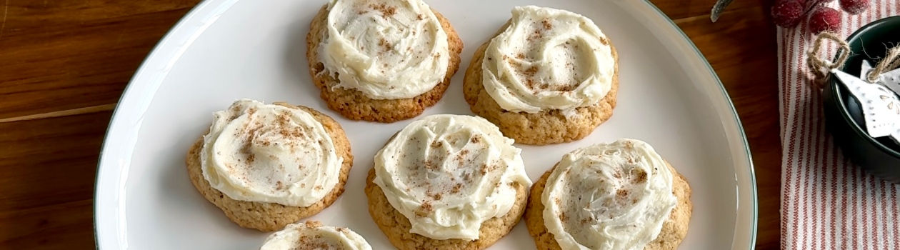 Frosted Eggnog Cookies